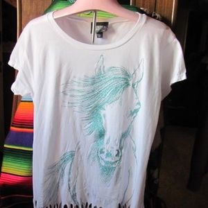 Genuine Ranch Brand Shirt with Glitter Horse